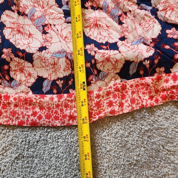 Knox Rose Women's Size Large Bohemian BoHo Tiered Floral Maxi Long Dress - Picture 12 of 13